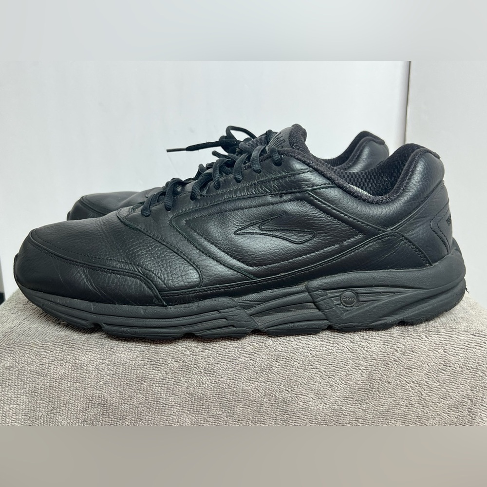 Brooks Addiction Walker Mens Size 13 4E EXTRA WIDE Black Running Lace Up Shoes